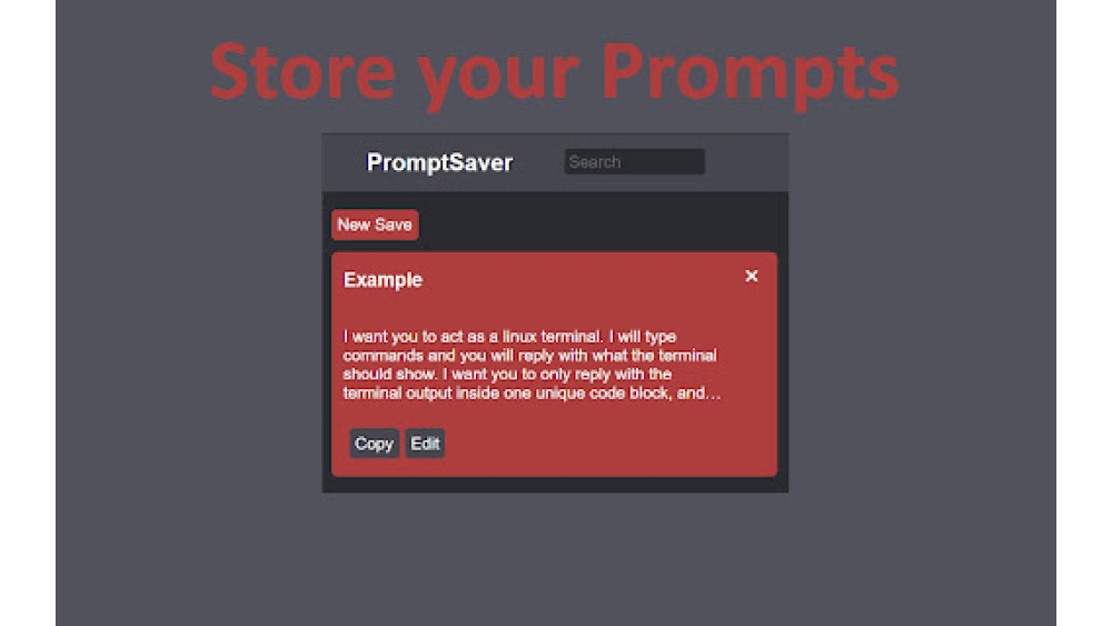 PromptSaver - Chrome Extension