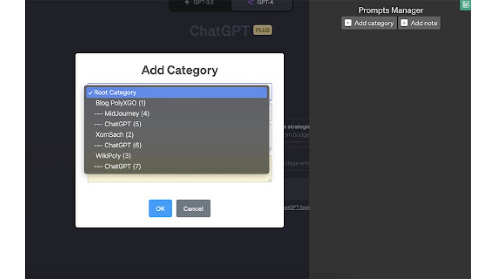 PromptsManager Extension - Chrome Extension