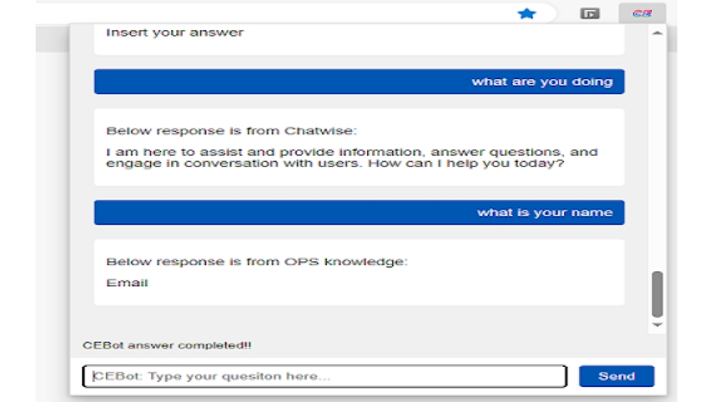Qualcomm CEBot - Chrome Extension