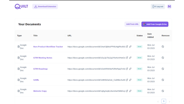 Quilt - Chrome Extension