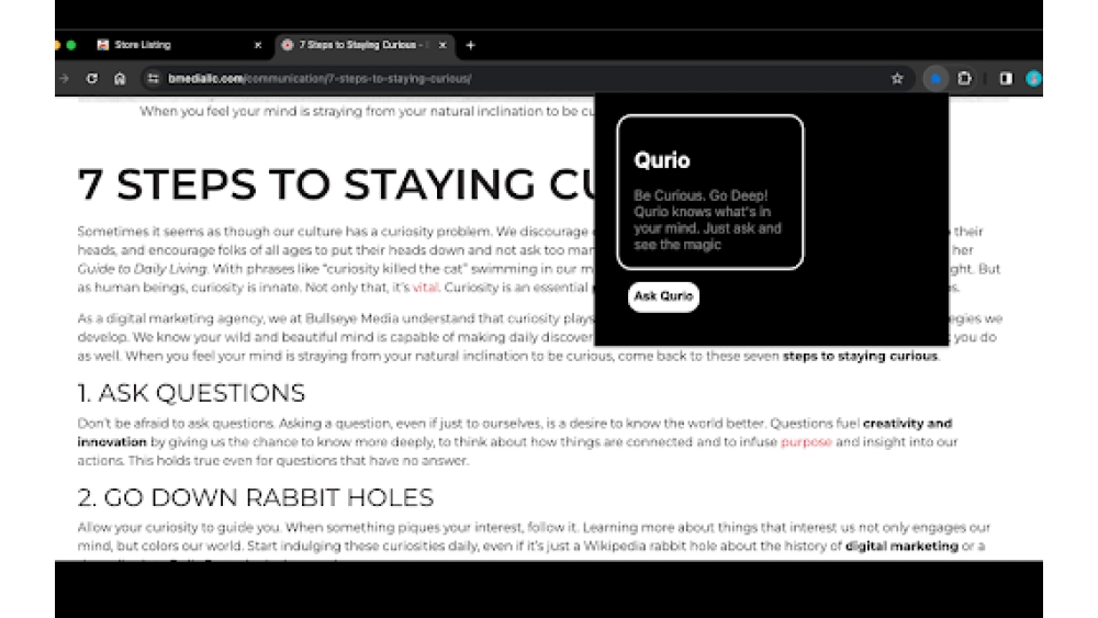 Qurio - Chrome Extension