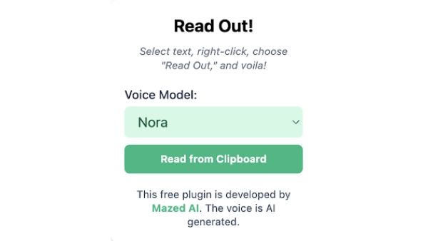 Read Out - Chrome Extension