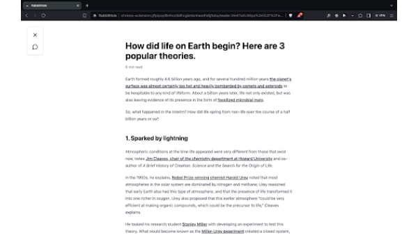Reading Mode - Chrome Extension