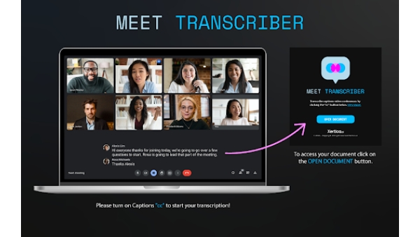 Real-time Transcription for Google Meet - Chrome Extension