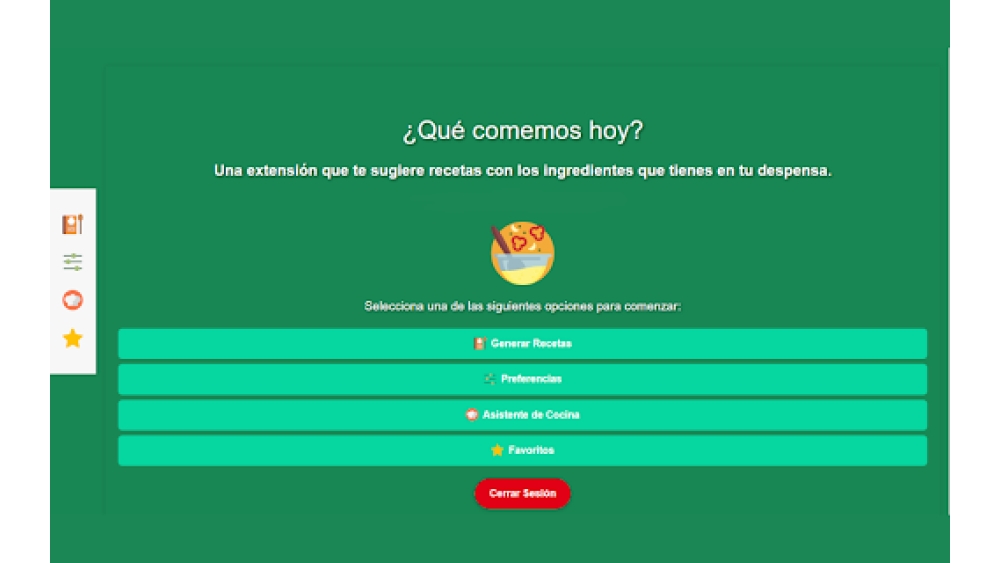 Recipe Suggestion Extension - Chrome Extension