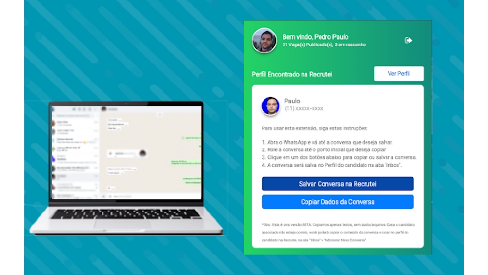 Recrutei Extension - Chrome Extension