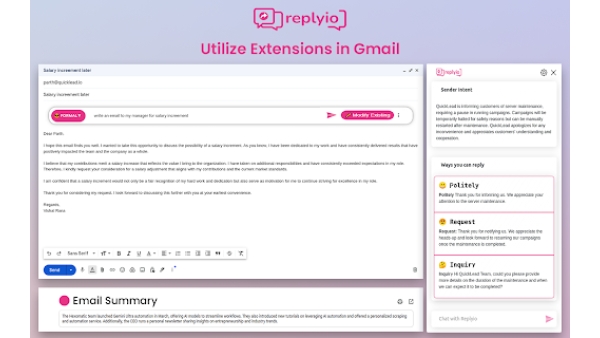 Replyio.com - Chrome Extension