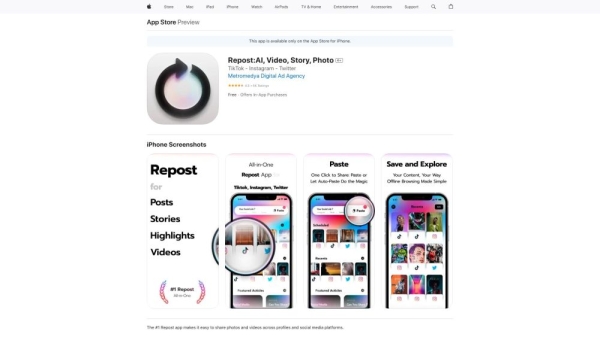 Repost:AI, Video, Story, Photo