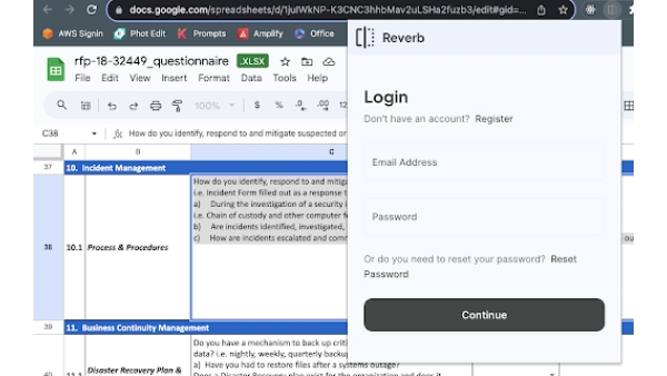 Reverb: AI-Powered Questionnaire Assistant - Chrome Extension