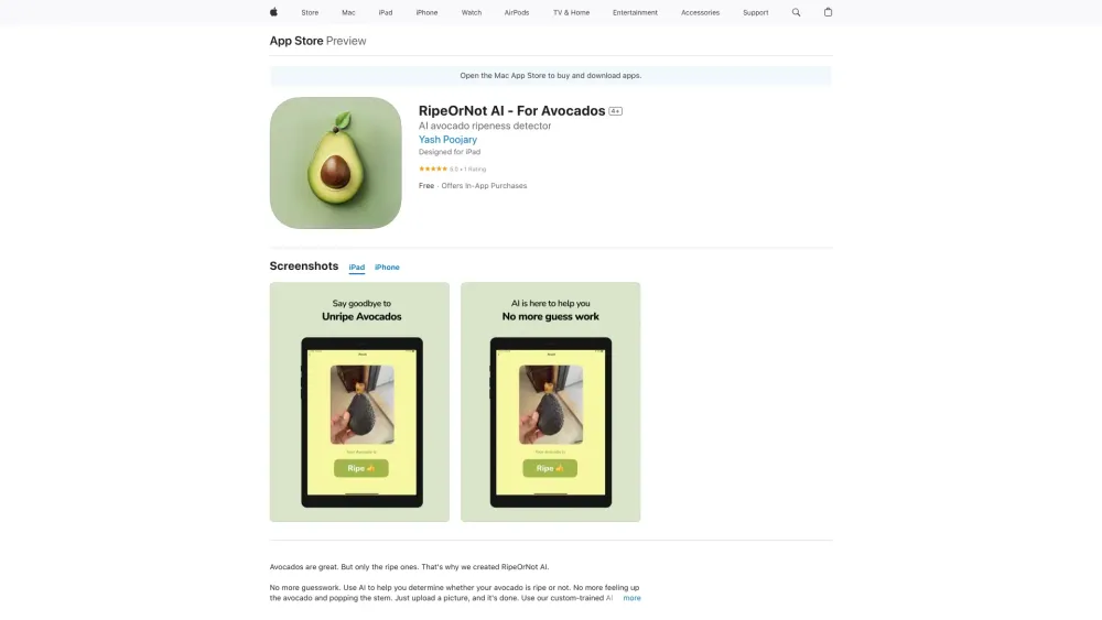 RipeOrNot AI - For Avocados