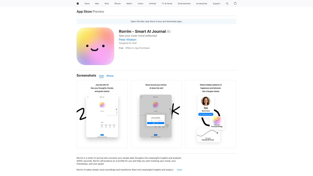 Rorrim - Smart AI Journal