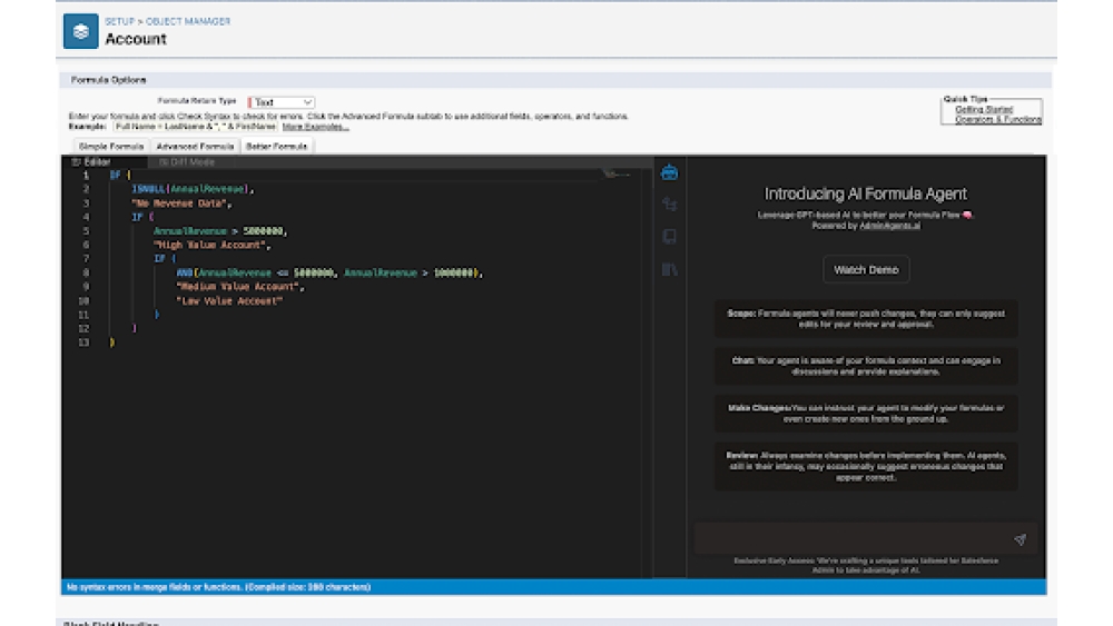Salesforce Formula Editor Extension - Chrome Extension