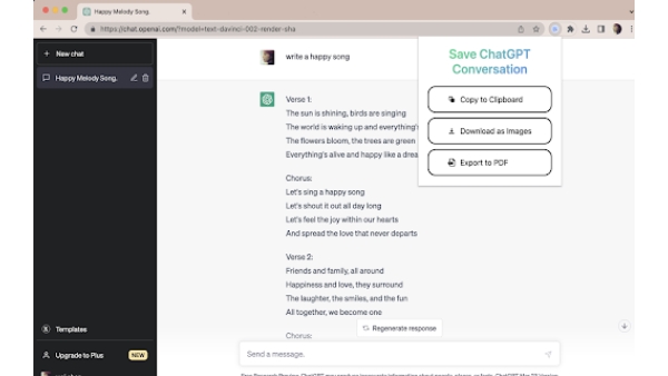 Save ChatGPT Conversation - Chrome Extension