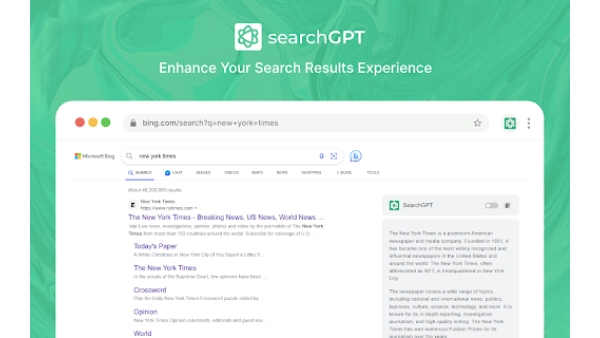 SearchGPT for Chrome - Chrome Extension