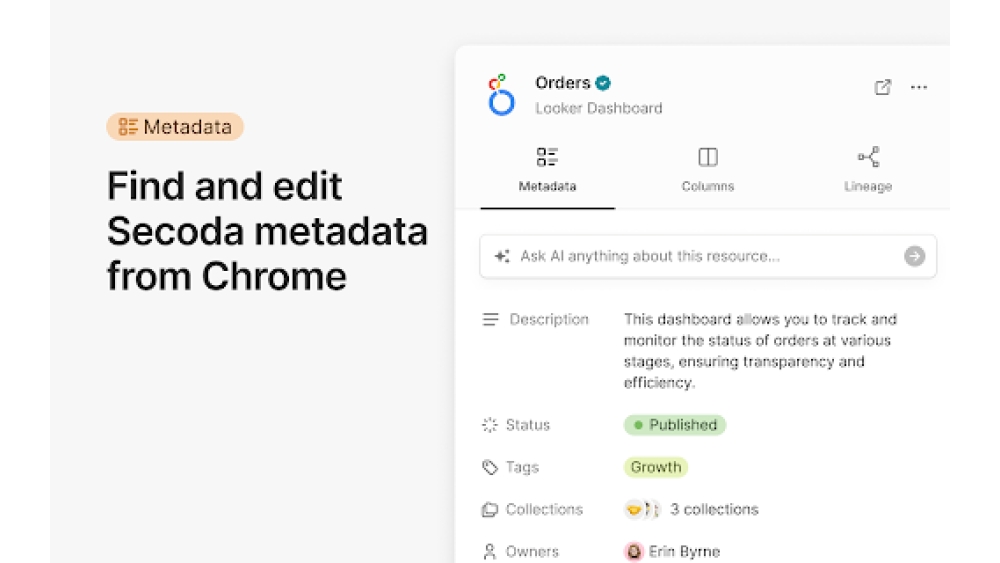 Secoda - Chrome Extension