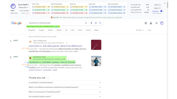 SERP Sonar - Chrome Extension