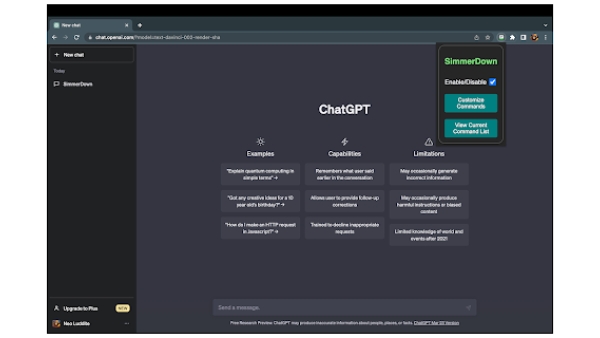 SimmerDown - Chrome Extension