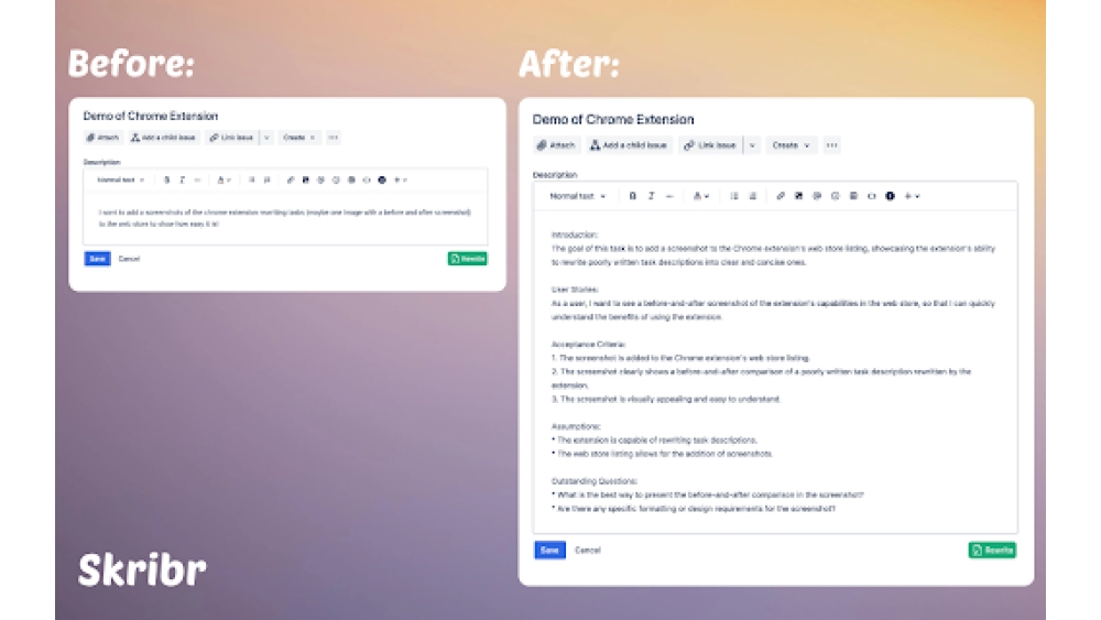 Skribr - Chrome Extension