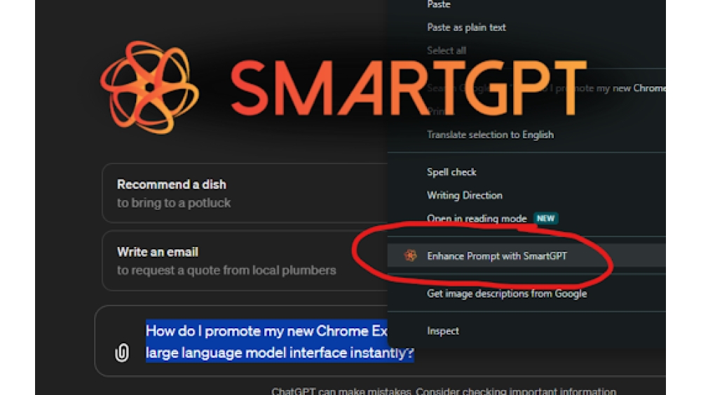 SmartGPT Prompt Enhancer - Chrome Extension