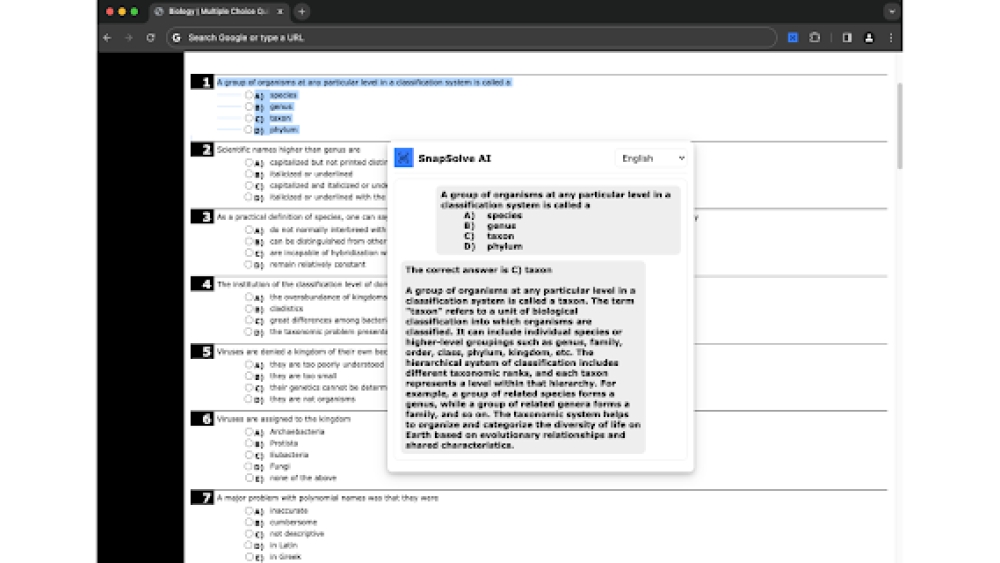 SnapSolve AI - Chrome Extension