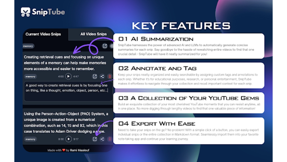 SnipTube - Chrome Extension