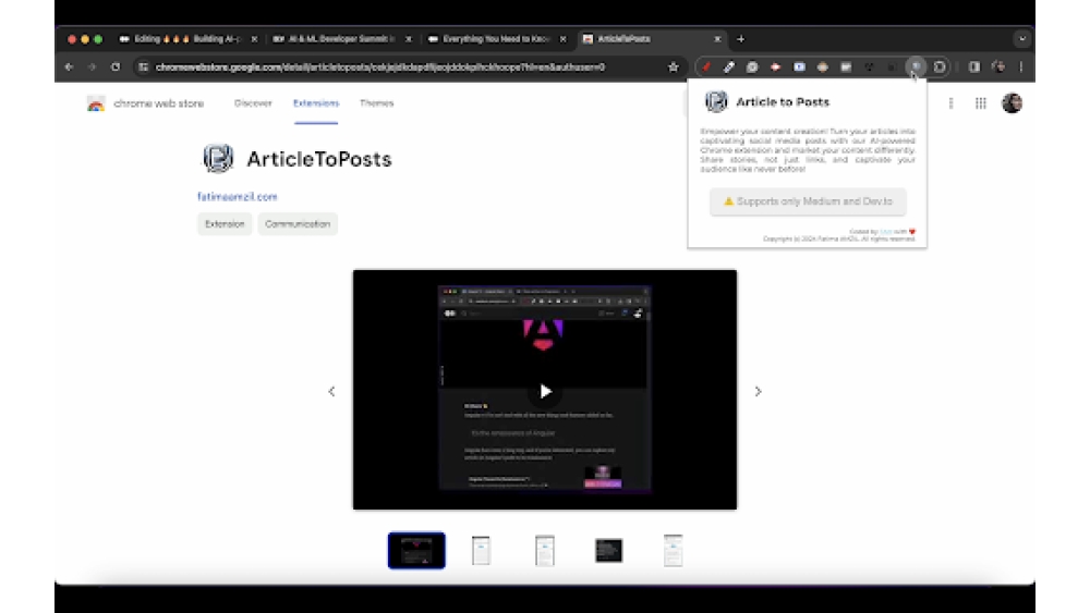 Social Media Post Generator - Chrome Extension