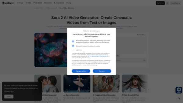 Sora 2 AI Video Generator – Text & Image to Video Online by insMind