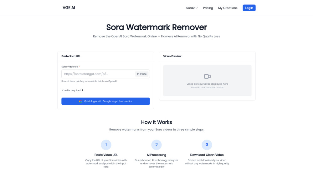 Sora Watermark Remover
