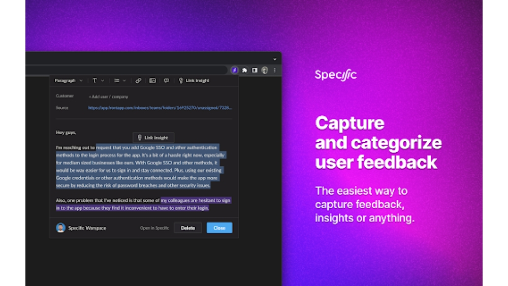Specific - Chrome Extension
