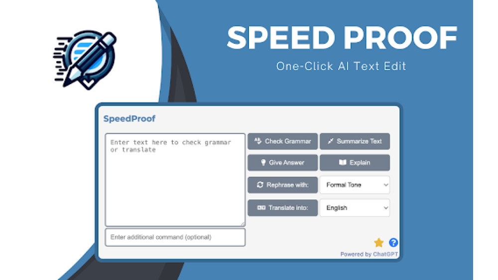 SpeedProof: One-Click AI Text Edit - Chrome Extension