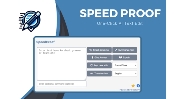 SpeedProof: One-Click AI Text Edit - Chrome Extension