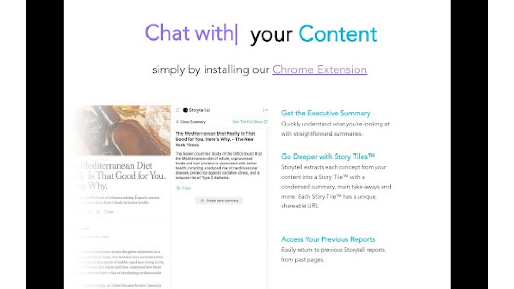 Storytell - Chrome Extension