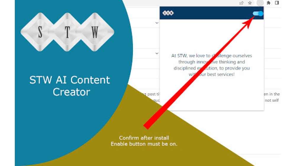 STW AI Content Creator - Chrome Extension