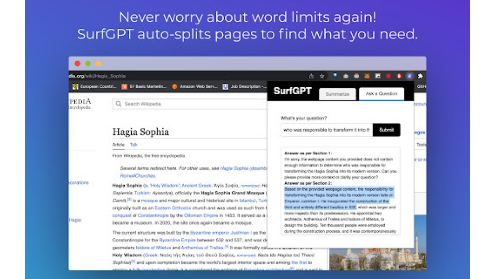 SurfGPT - Chrome Extension