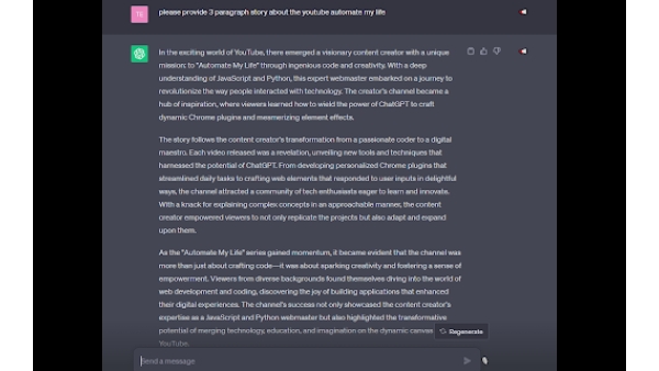 Talk with Me ChatGPT - Chrome Extension