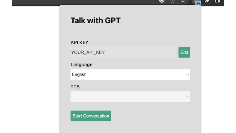 Talk-with-GPT - Chrome Extension