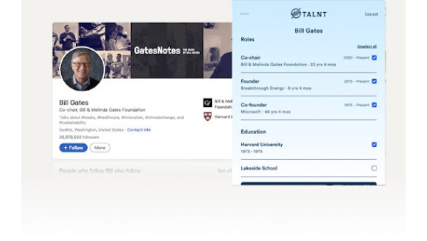TALNT / Profile AI - Chrome Extension