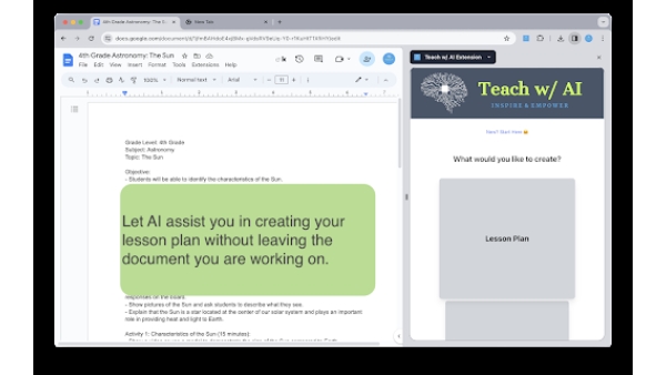 Teach w/ AI - Chrome Extension