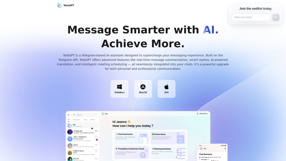 Tely AI powered by TeleGPT