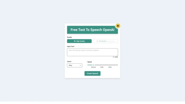 Text To Speech OpenAI