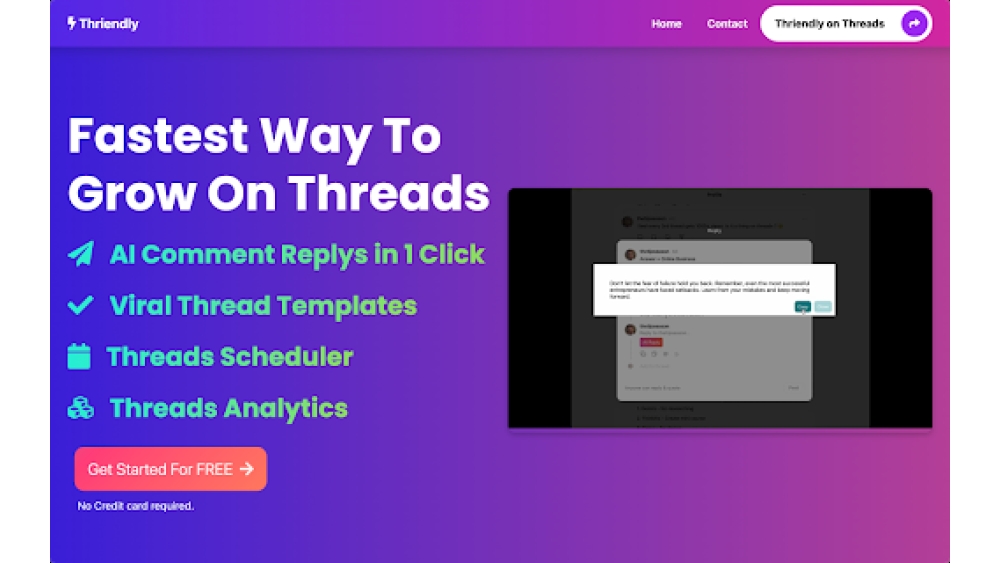 Thriendly - Chrome Extension
