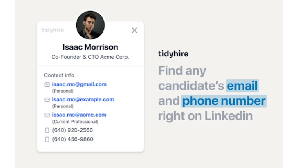 tidyhire - Chrome Extension