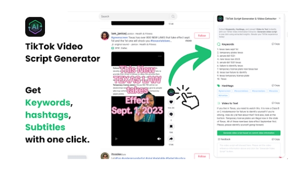 TikTok Script Generator (Denote.net) - Chrome Extension