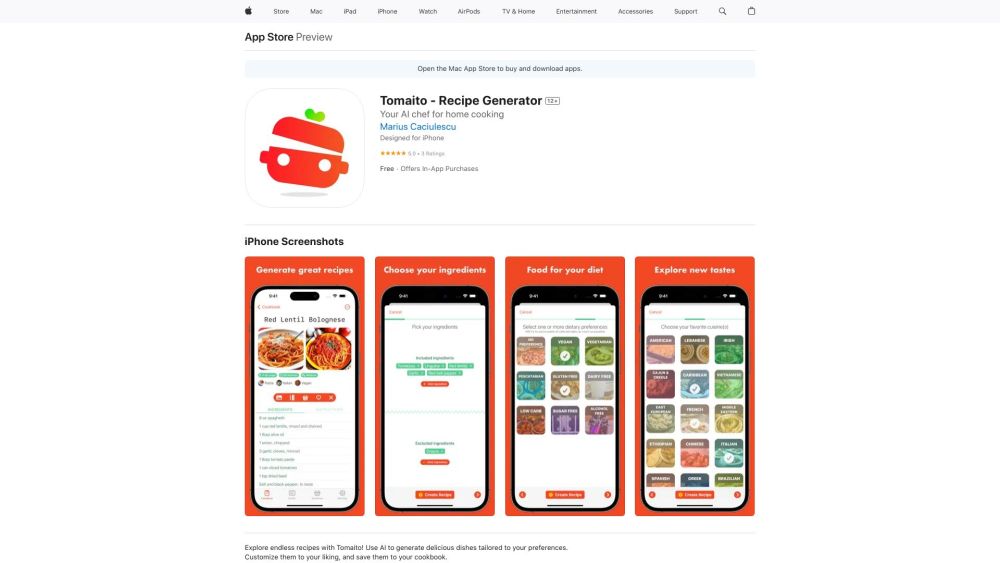 Tomaito - Recipe Generator