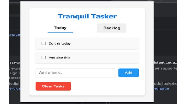 Tranquil Tasker - Chrome Extension