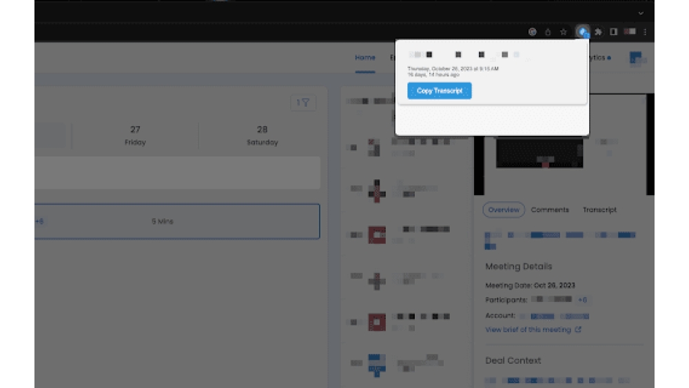 Transcript Helper for Chorus.ai - Chrome Extension