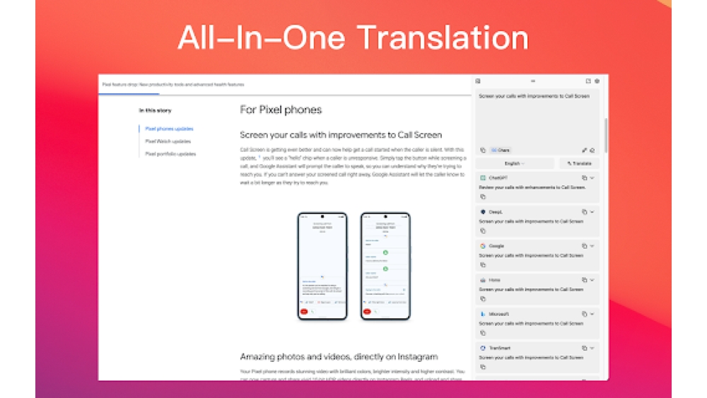 TransHono - Chrome Extension