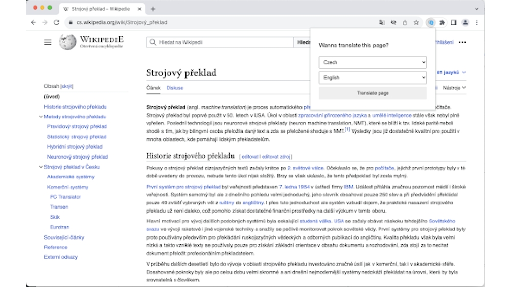TranslateLocally - Chrome Extension