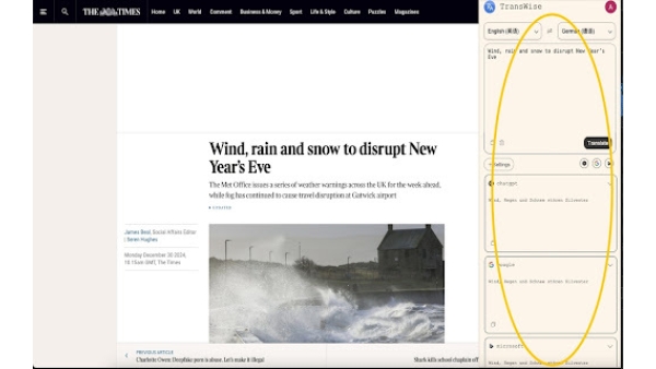 TransWise - Chrome Extension