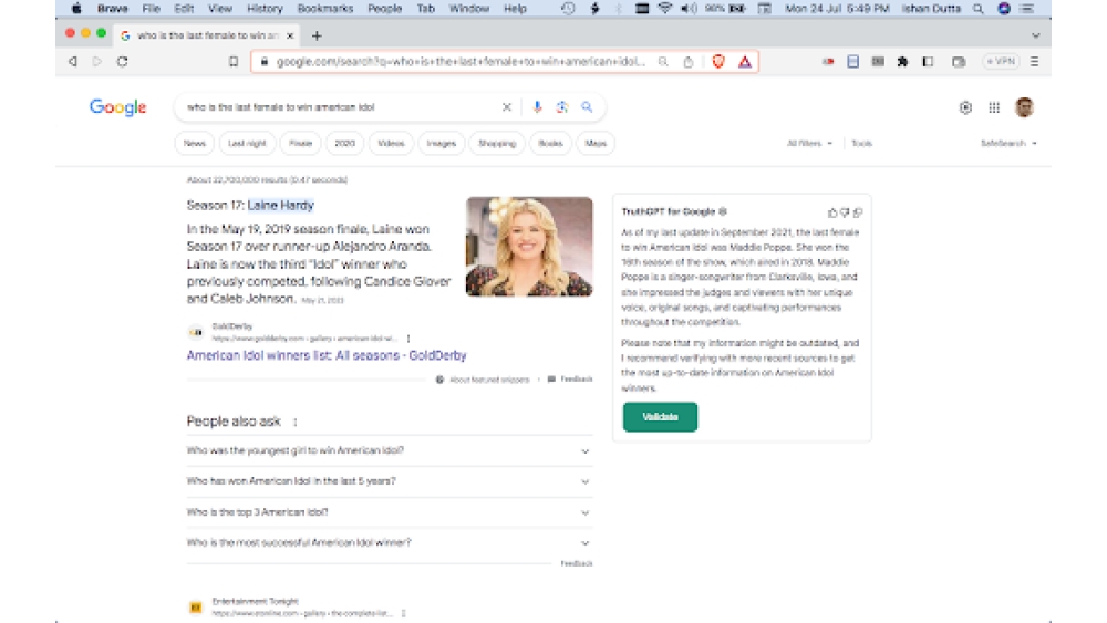 TruthGPT for Google™ extension - Chrome Extension